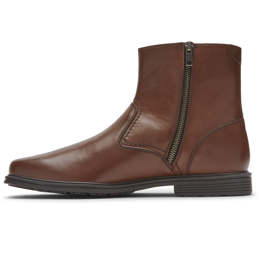 Rockport Mens Taylor Zipper - Boots Brown - UCY193245